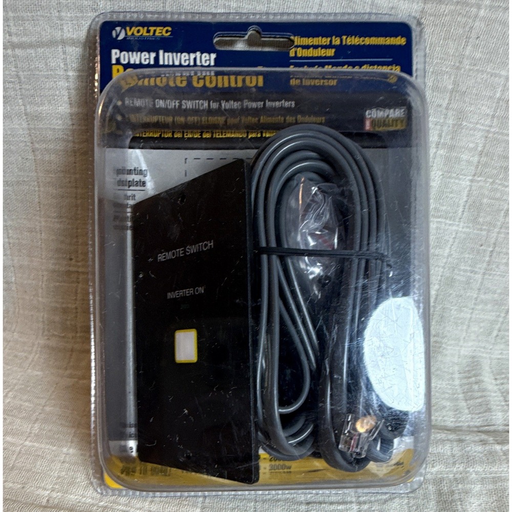 Voltec Power Inverter Remote Control Remote On/Off Switch Kit 10-00486